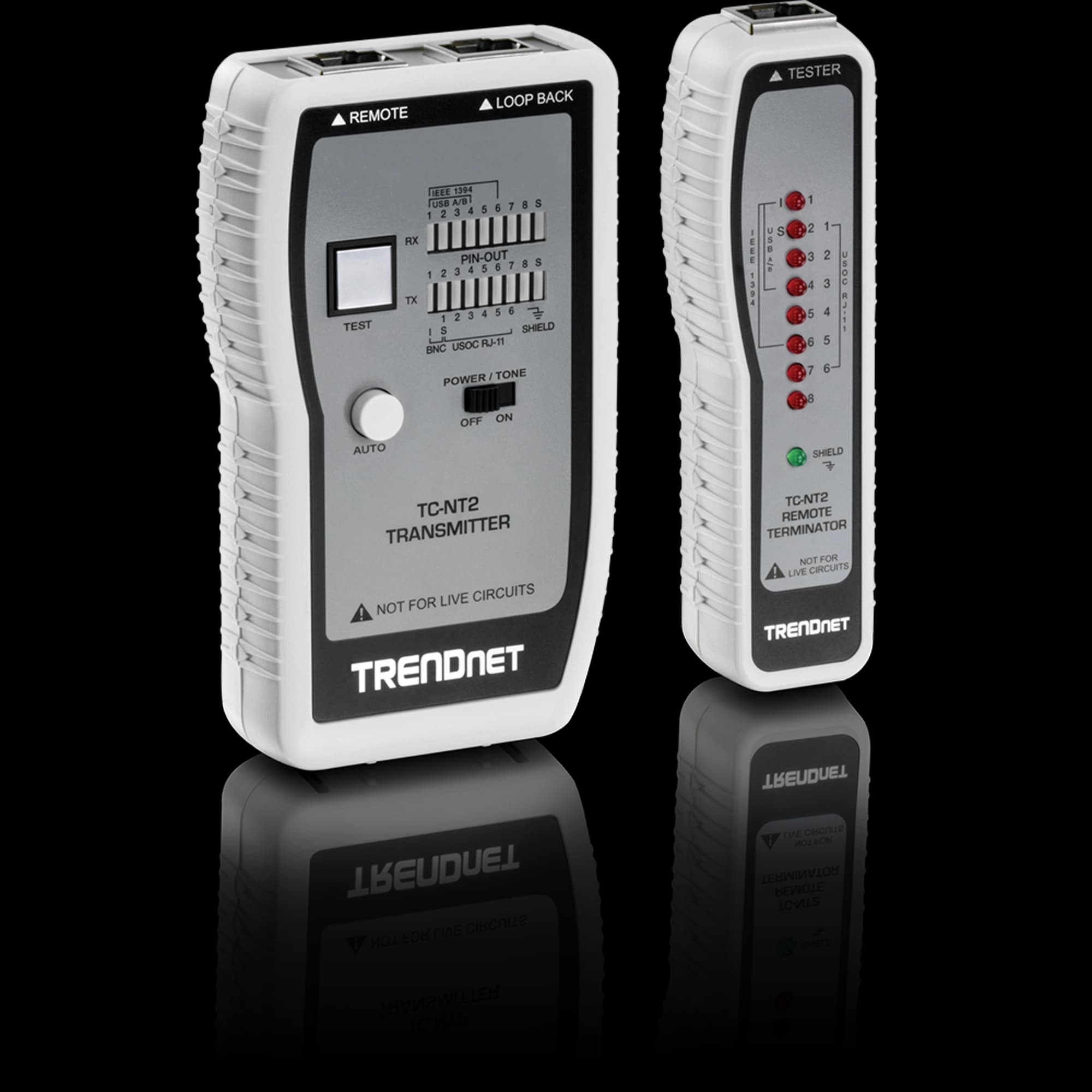 TRENDnet TC-NT2 professional network cable tester for Ethernet, USB, and BNC cables