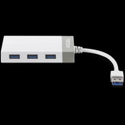TRENDnet TU3-ETGH3 USB 3.0 to Gigabit Adapter + USB Hub view 3