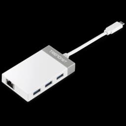 TRENDnet TUC-ETGH3 USB-C to Gigabit Adapter + USB Hub view 2