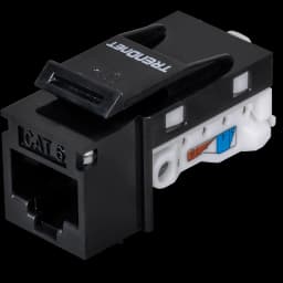 TRENDnet TC-K50C6BK Cat6 Keystone Jack, Black Modular view 2
