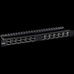 TRENDnet TC-KP24SA 24-Port Blank Angled Keystone Shielded 1U Patch Panel view 1