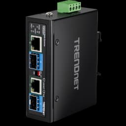 TRENDnet TI-BF22SFP 2-Port Industrial SFP to Gigabit PoE++ Media Converter view 1
