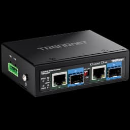 TRENDnet TI-BF22SFP 2-Port Industrial SFP to Gigabit PoE++ Media Converter view 2