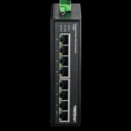 TRENDnet TI-E80 8-Port Industrial Fast Ethernet DIN-Rail Switch view 2
