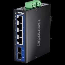 TRENDnet TI-G51SC 5-Port Industrial Gigabit DIN-Rail Switch with Multi-Mode SC Port view 1