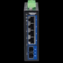 TRENDnet TI-G51SC 5-Port Industrial Gigabit DIN-Rail Switch with Multi-Mode SC Port view 2