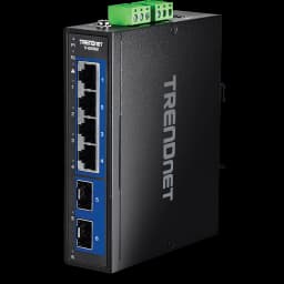 TRENDnet TI-G5062 6-Port Industrial 2.5G DIN-Rail Switch with 10G SFP+ Ports view 1