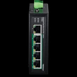 TRENDnet TI-PE50  5-Port Industrial Fast Ethernet PoE+ DIN-Rail Switch view 2