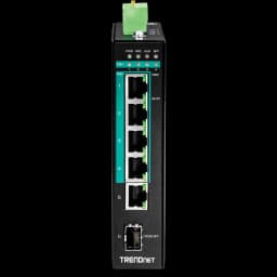 TRENDnet TI-PG541 5-Port Hardened Industrial Gigabit PoE+ DIN-Rail Switch view 4