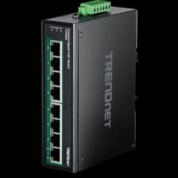 TRENDnet TI-PG80B 8-Port Industrial Gigabit PoE+ DIN-Rail Switch (24 – 56V) view 1