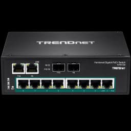 TRENDnet TI-PG102 10-Port Industrial Gigabit PoE+ DIN-Rail Switch view 3