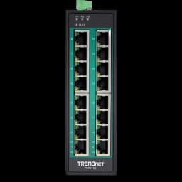TRENDnet TI-PG160 16-Port Industrial Gigabit PoE+ DIN-Rail Switch view 2