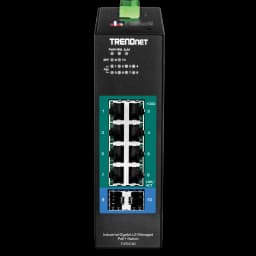 TRENDnet TI-PG102i 10-Port Industrial Gigabit L2 Managed PoE+ DIN-Rail Switch 24 – 57V view 2