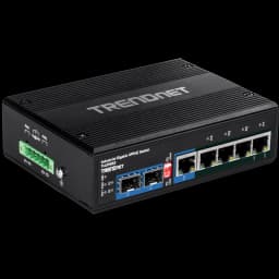 TRENDnet TI-UPG62 6-Port Hardened Industrial Gigabit PoE++ DIN-Rail Switch view 3