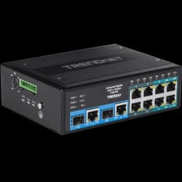 TRENDnet TI-BG104 10-Port Industrial Gigabit PoE++ DIN-Rail Switch view 2