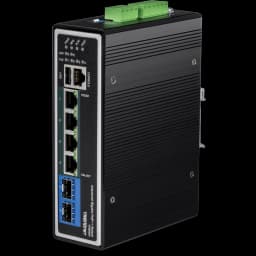 TRENDnet TI-BG62i 6-Port Industrial Gigabit L2+ Managed PoE++ DIN-Rail Switch view 1