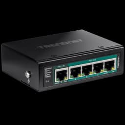 TRENDnet TI-B541 5-Port Industrial Gigabit PoE++ Powered DIN-Rail Switch with PoE Pass-Through view 1