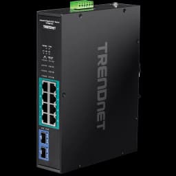 TRENDnet TI-PGM102 10-Port Industrial Gigabit PoE+ DIN-Rail Switch -20° – 65°C (-4° – 149°F) view 1
